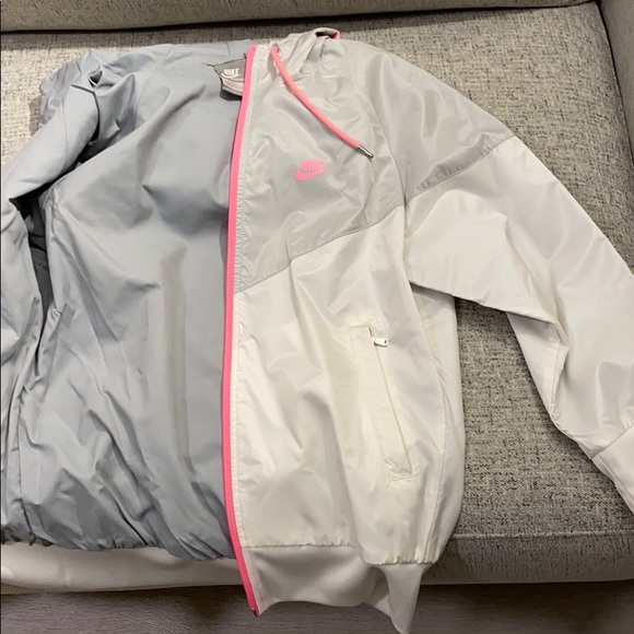 Nike windbreaker White/Gray/Pink - Picture 4 of 7